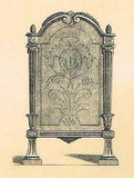 Historical Art Furniture - "SCREENS, FRENCH WORK"  - Antique Print - 1880
