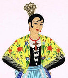 POCHOIR Print "WOMAN from ANDALOUSIE" from "COSTUMES ESPAGNOLES" -1939