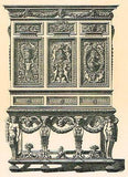 Historical Art Furniture - CABINET, FRENCH WORK- Antique Print  - 1880