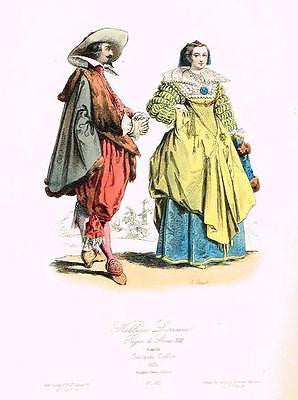 Pauquet's Modes - "NOBLESSE LORRAINE" - Hand-Colored Litho -1864