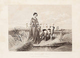 Engraving from Graham Magazine etc. - "THE SOLITARY WALK" - c1840