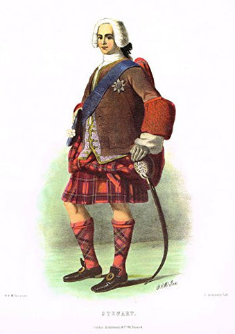 Clans & Tartans of Scotland by McIan - "STEWART" - Lithograph -1988
