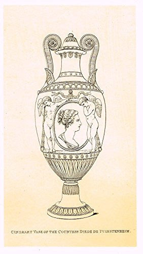 Cicognara's Works - "CINERARY VASE OF THE COUNTESS DIEDE"- Heliotype - 1876