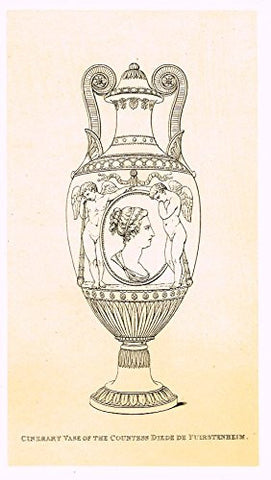 Cicognara's Works - "CINERARY VASE OF THE COUNTESS DIEDE"- Heliotype - 1876