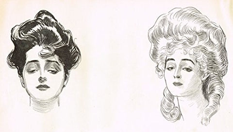 The Gibson Book - "BLOND & BRUNETTE" - Lithograph - 1907