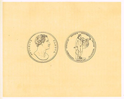 Cicognara's Works of Canova - "CANOVA COINS - MONUMENTA" - Heliotype - 1876