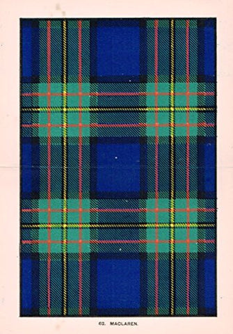 Johnston's Scottish Tartans - "MACINTYRE" - Chromolithograph - c1899