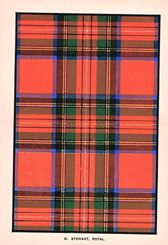 Johnston's Scottish Tartans - "MACDUFF" - Chromolithograph - c1899