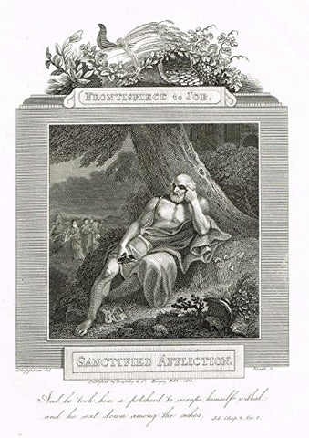 Blomfield's Impartial Expsitor & Bible - "FRONTISPIECE - SANCTIFIED AFFLICTION" - Engraving - 1815
