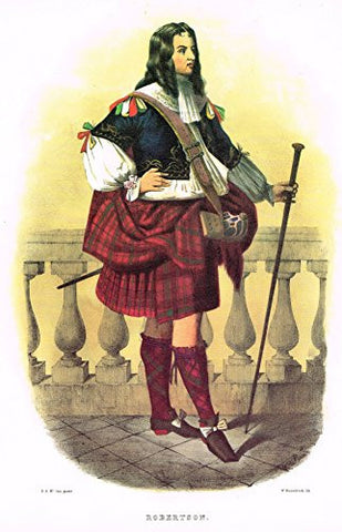 Clans & Tartans of Scotland by McIan - "ROBERTSON" - Lithograph -1988