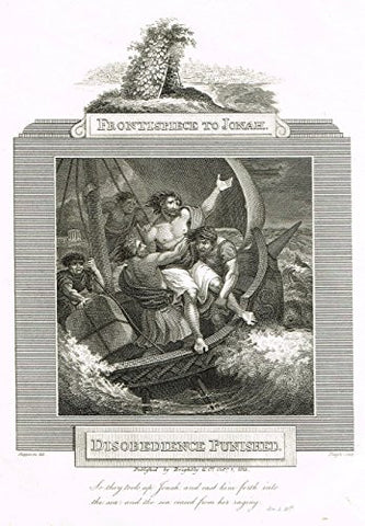 Blomfield's Impartial Expsitor & Bible - "FRONTISPIECE - DISOBEDIENCE PUNISHED" - Engraving - 1815