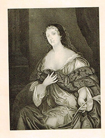Memoires of the Court of England - LA BELLE HAMILTON, COUNTESS OF GRAMMONT - Photo-Etching - 1843