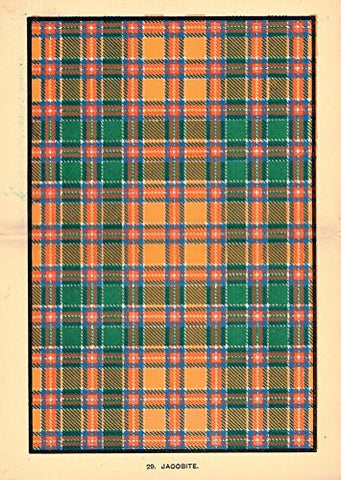Johnston's Scottish Tartans - "JACOBITE" - Chromolithograph - c1899