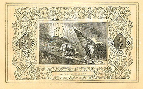 Frost's 'The American Generals' - "DEATH OF GENERAL PIKE" - Woodcut - 1848