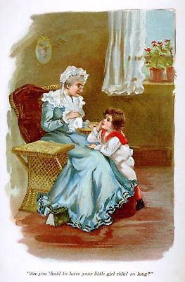 "Helen's Babies" -1876- by Habberton "GIRL WITH GRANNY" - Sandtique-Rare-Prints and Maps