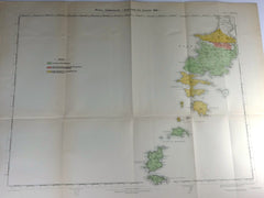 Deer Forest Commission Map - Scotland - "BARRA - SHEET 58" - Chromo - 1892
