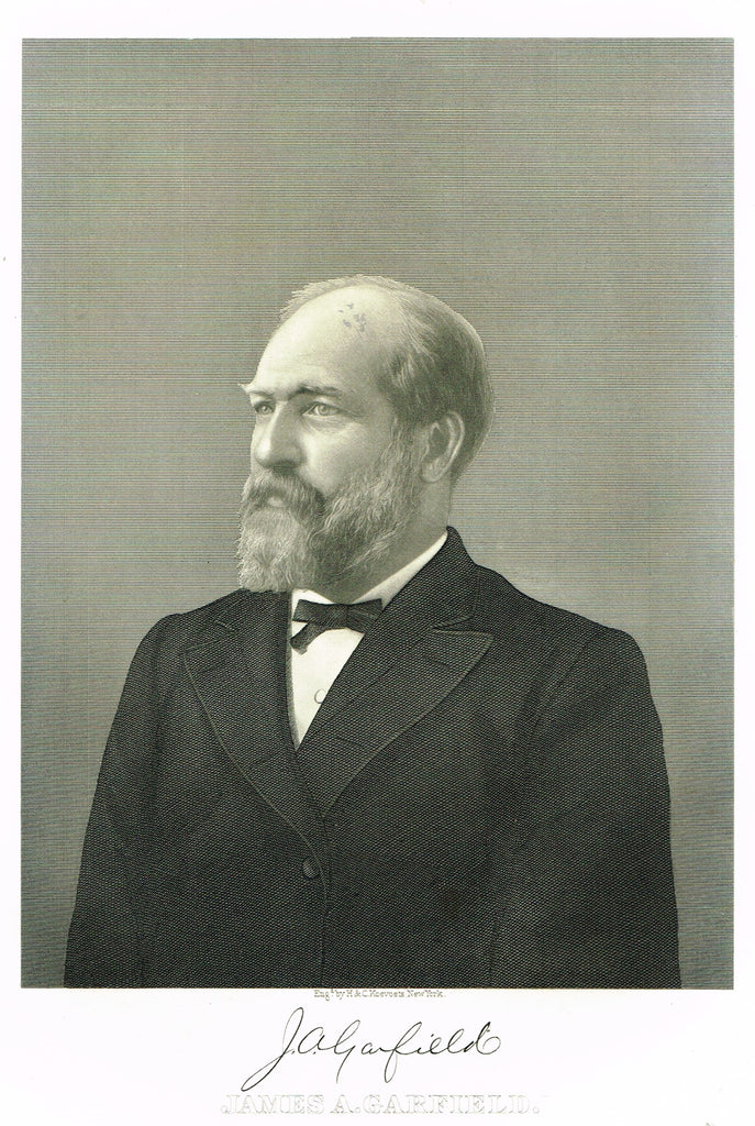 Presidents of the United States - "JAMES A. GARFIELD" - Steel Engravings - 1881