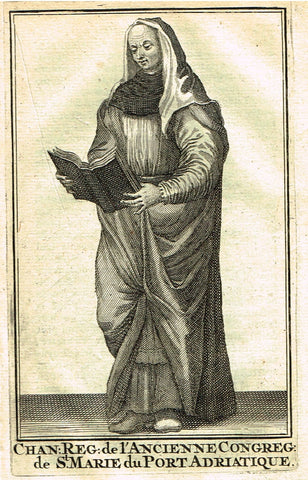Buonanni's Clerge - "CHAN: REG: DU PORT ADRIATIQUE" - Engraving - 1716