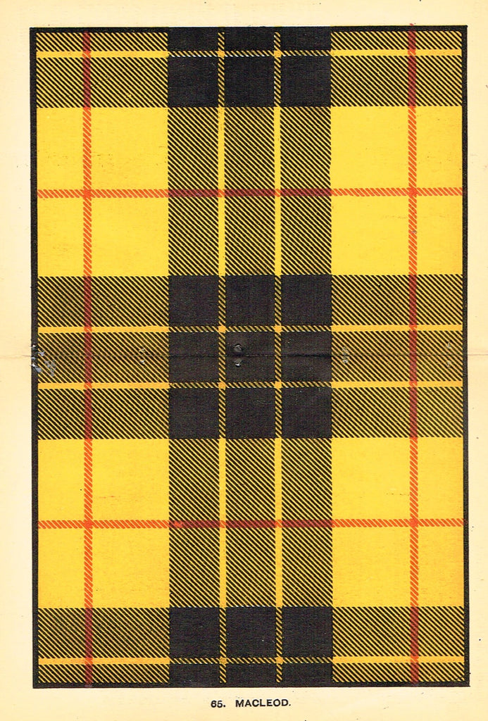 Johnston's Scottish Tartans - "MACLEOD" - Chromolithograph - c1890