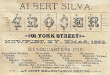 Trade Card - c1880 -  "ALBERT SILVA, GROCER" - Chromolithograph