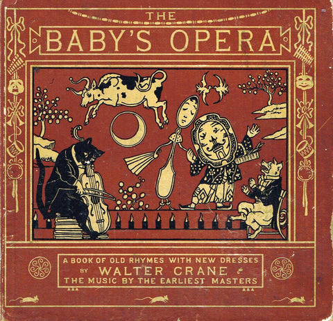 Walter Crane Baby's Opera - "FRONT COVER" - Children's Lithograph - 1870