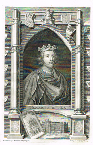 Rapin's Kings of England - "HENRY III" - Copper Engraving - 1732