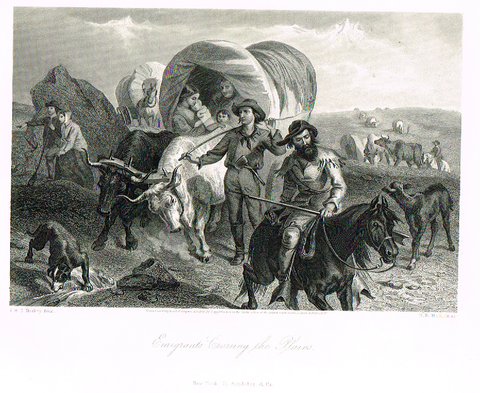 Picturesque America's "NATIVE CALIFORNIANS LOSSOING A BEAR" - Steel Engraving - 1872