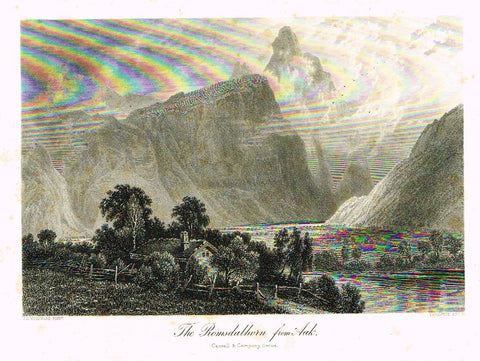 Picturesque Europe's "THE ROMSDALHORN FROM AAK" - Steel Engraving - 1875