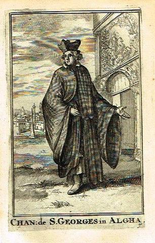 Buonanni's Histoire du Clerge - "CHAN: DE S. GEORGES IN ALGHA"- Copper Engraving - 1716