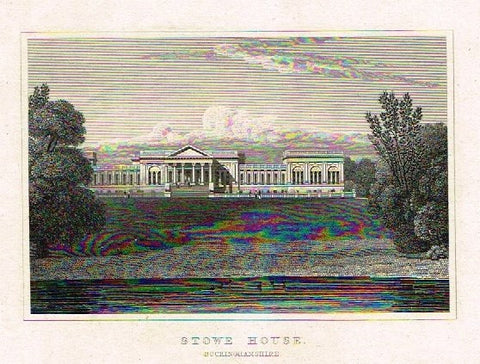 Dugdale's Engand & Wales Delineated - "STOWE HOUSE" - Steel Engraving -c1840