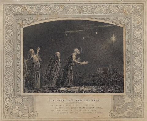 Howard's Religious Prints - WISE MEN & STAR - Engraving - 1860