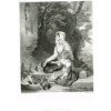 Miniature Print - THE SHRINE by Rolls - Steel Engraving - c1850