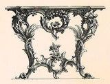 Historical Art Furniture - TABLES, GERMAN WORK  - Antique Print - 1880