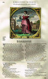 Jacob Cats -1655- "THE LADY WITH THE BOTTLE" H-C Antique Print Emblem