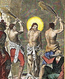 Dr. Wright's SOLDIERS SCOURGING JESUS - Hand-Col. Eng. - 1785