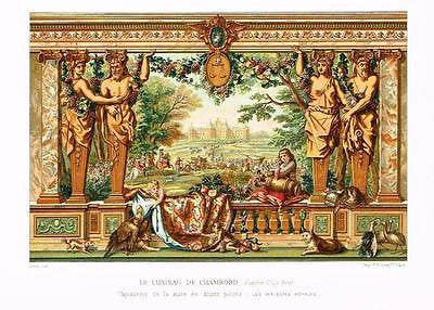 Lacroix 17th CENTURY - "Le Chateau de Chambord"- Antique Print - 1880