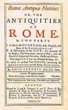 Kennett's "ANTIQUITIES of ROME" - "Ancient SACRIFICANDIRITUS" - Eng -1763