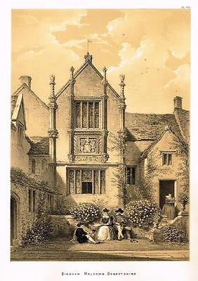 Joseph Nash's "Mansions of England" - "BINGHAM, MELCOMB DORSETSHIRE" - 1840