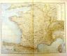 Andree's Atlas, Chromo -1893- OVERVIEW OF  FRANCE - Sandtique-Rare-Prints and Maps