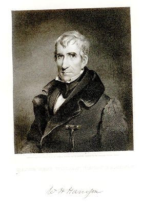 "Gallery of Distinguished Americans" - "WILLIAM HARRISON" - Steel Eng. - 1835 - Sandtique-Rare-Prints and Maps