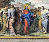 Mortier's Histoire - JESUS WITH HIS APOLSTLES - H/Colored Eng. -1700