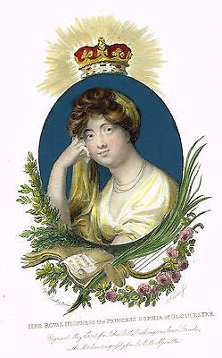From LA BELLE ASSEMBLEE - 1811 - "Princess Sophia of Gloucester" - PORTRAIT