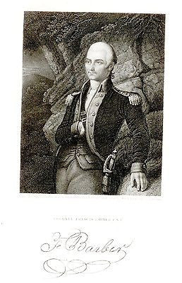 "Gallery of Distinguished Americans" - "COL. FRANCIS BARBER" - Steel Eng. - 1835 - Sandtique-Rare-Prints and Maps