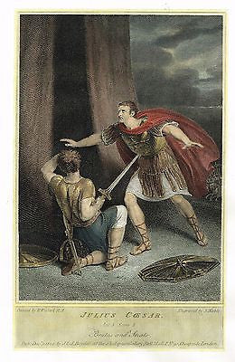 Boydell's Shakespere - JULIUS CAESAR (ACT 5 -sc 5 ) - Hand-Col Eng - 1802