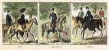 Yeber Sand Und Deer "9 HORSE PRINTS" by Fritzmann - Antique Print - c1870