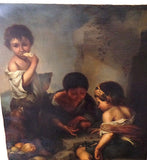 Very Fine Oil Painting after Murillo - BEGGAR BOYS PLAYING DICE - c 1700