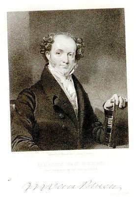 "Gallery of Distinguished Americans" - "MARTIN VAN BUREN" - Steel Eng. -1835 - Sandtique-Rare-Prints and Maps