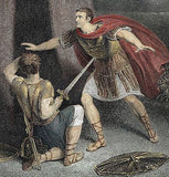 Boydell's Shakespere - JULIUS CAESAR (ACT 5 -sc 5 ) - Hand-Col Eng - 1802