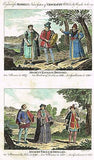 Bankes's Geography - ANCIENT ENGLISH DRESSES - Hand-Col'd Eng. -1781