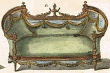 Diderot's  -"TAPISSIER Pl. 3" (UPHOLSTERY) H-C Eng. - Antique Print - 1751